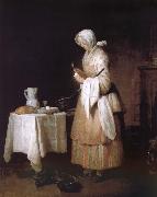 Jean Baptiste Simeon Chardin To the recovery nurses eating food sick china oil painting artist
